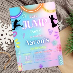 EDITABLE Jump Birthday Party Invitation Template