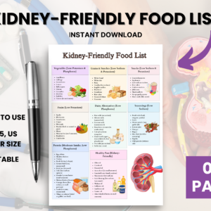 Stage 4 Kidney Friendly Food List, Kidney disease food list, Renal diet, Low Potassium, Kidney Disease Diet, Grocery List, Kidney Foods