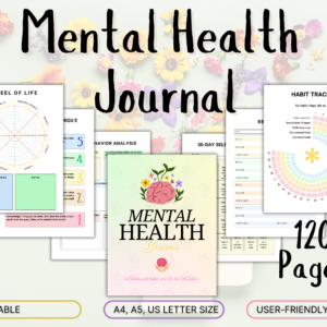 Mental health journal bundle printable