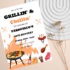 Digital BBQ celebration invitation for backyard summer event.