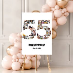 Gender-neutral milestone poster highlighting 55 years of memories