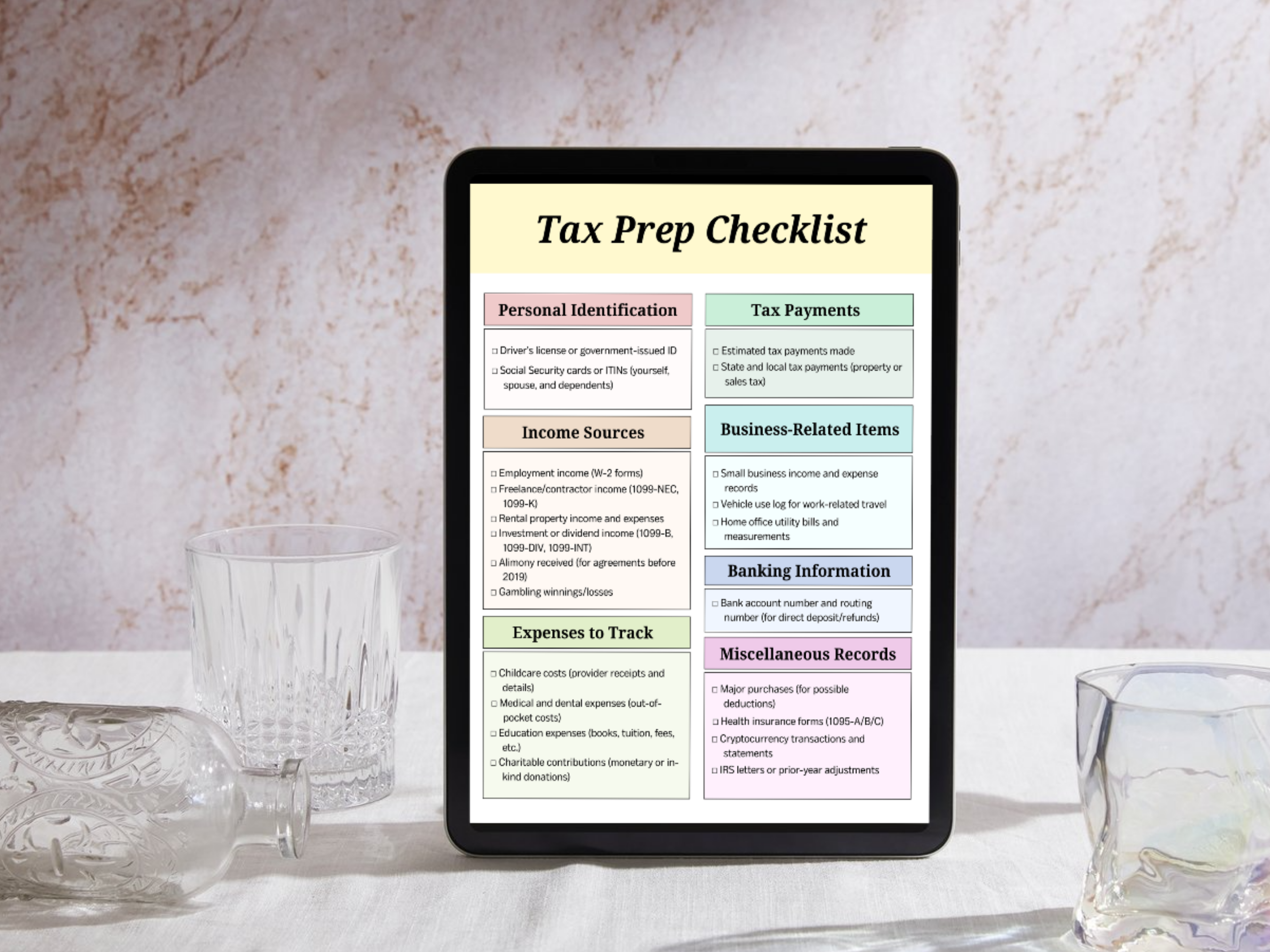 Tax Return Checklist,Tax Prep,Tax Deductions,Tax Prep Checklist,Tax Log,Tax Return Template,Tax Return,Tax Template,Tax List,Tax Return - Image 5