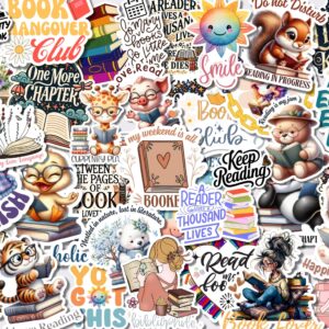 Book Lover's Kindle Sticker Pack – 5-36 PCS Waterproof Book-Themed Stickers for Kindle, Laptops, Tablets & Water Bottles