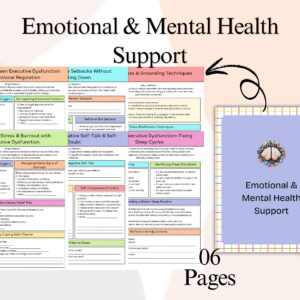 Executive Dysfunction Workbook | ADHD & Anxiety Planner | Organization and Productivity Guide | Mental Health and Focus Journal
