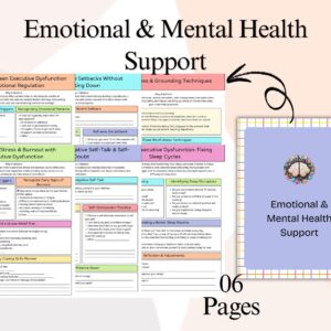 Executive Dysfunction Workbook | ADHD & Anxiety Planner | Organization and Productivity Guide | Mental Health and Focus Journal
