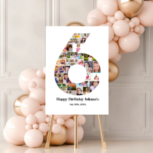 Digital birthday gift idea featuring a six-photo memory board