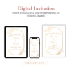 Minimalist courthouse wedding invitation with the phrase “Nothing Fancy Just Love” in elegant script – Canva editable template for micro weddings.