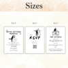 “Modern black and white minimalist wedding invitation bundle”