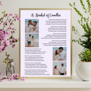 A Basket of Candles Poem – Wedding, Shower, Anniversary Gift Printable