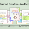 Printable Personal Boundaries Workbook – 22-Page Mental Health & Therapy Journal for Teens and Adults
