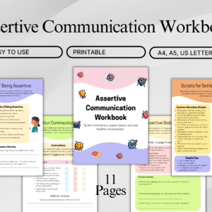 Assertive Communication Workbook PDF – Printable Social Skills & Boundary Setting Tool