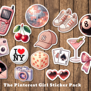 Pinterest Girl Sticker Pack | Aesthetic Waterproof Vinyl Stickers