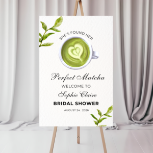 Matcha Bridal Shower Welcome Sign