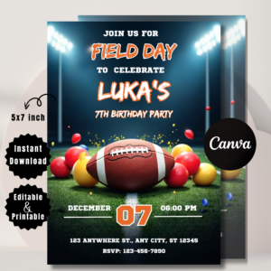 Editable Field Day Invitation | Printable Sports Flyer | Instant Download