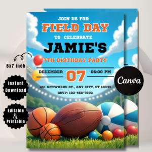 Editable Field Day Flyer Template | Canva School Event Invitation
