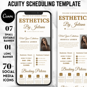 Esthetician Acuity Scheduling Template | Skincare & Beauty Booking Website Design