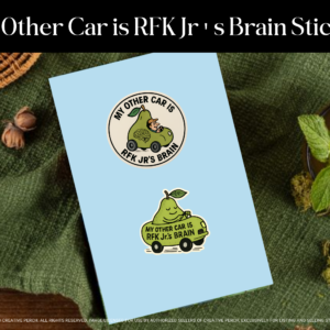 Funny Pear Car Stickers | Quirky Vinyl Laptop & Water Bottle Decals