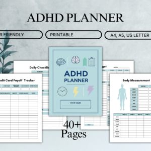 ADHD Planner Printable – 40+ Pages Focus & Productivity Journal