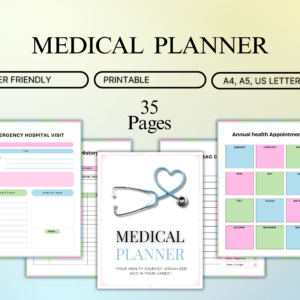 Printable Medical Planner | Healthcare & Medication Tracker