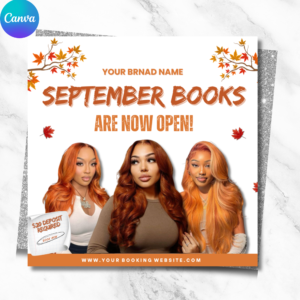 September Booking Flyer | Editable Canva Template