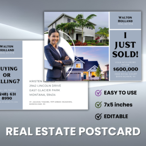 Just Sold Real Estate Postcard Template