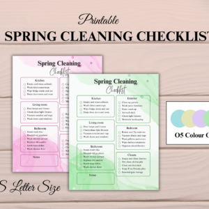 Spring Cleaning Checklist & Cleaning Planner