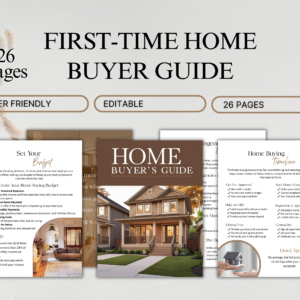 First Time Home Buyer Guide 26-Page Canva Template