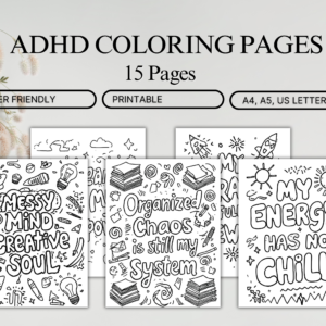 ADHD Coloring Pages | Stress Relief Coloring Sheets