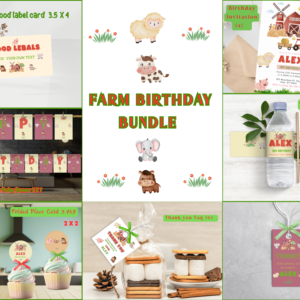 Farm Birthday Party Invitation Bundle