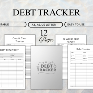 Debt Tracker Printable | 12-Page Budget & Finance Planner