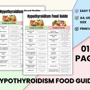 Hypothyroidism Food Guide Printable | Thyroid Diet Chart