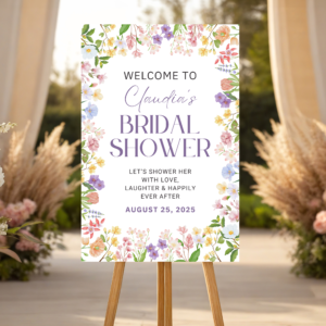 Floral Bridal Shower Welcome Sign