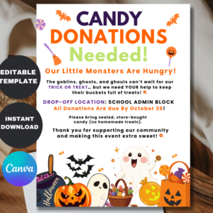 Halloween Candy Donation Flyer Template