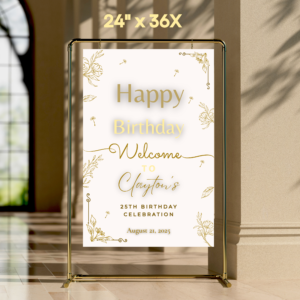 Modern Birthday Welcome Sign