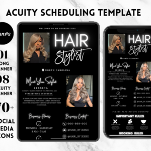 Editable Hair Stylist Acuity Scheduling Template