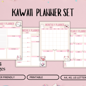 Kawaii Planner Set | Aesthetic Pastel Organizer