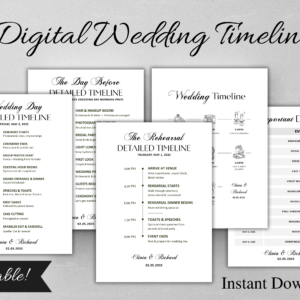 Digital Wedding Timeline Template