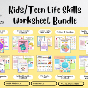 Kids & Teens Life Skills Worksheet Bundle
