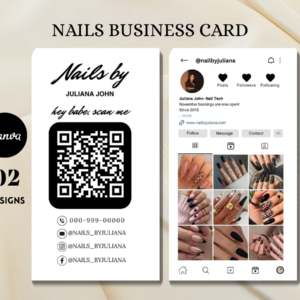 Editable Nails Business Card Template