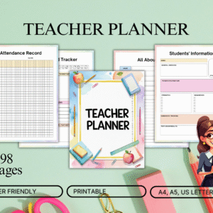 Printable Teacher Planner | 98 Page Classroom Organizer