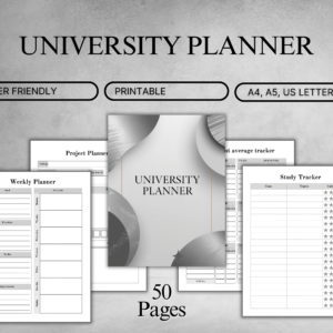 University Planner | 50 Page College & Student Organizer