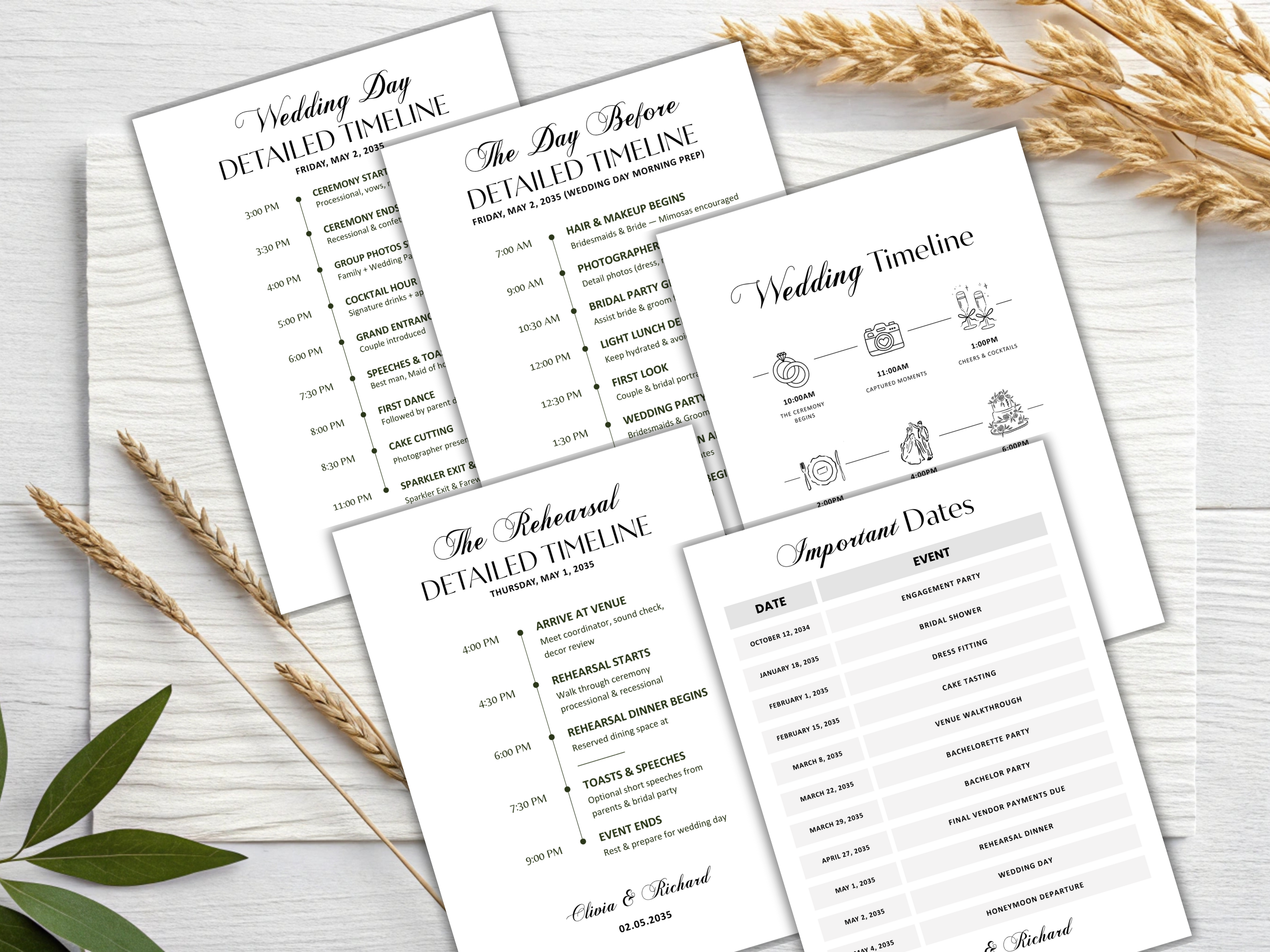 Digital Wedding Timeline Template - Image 5