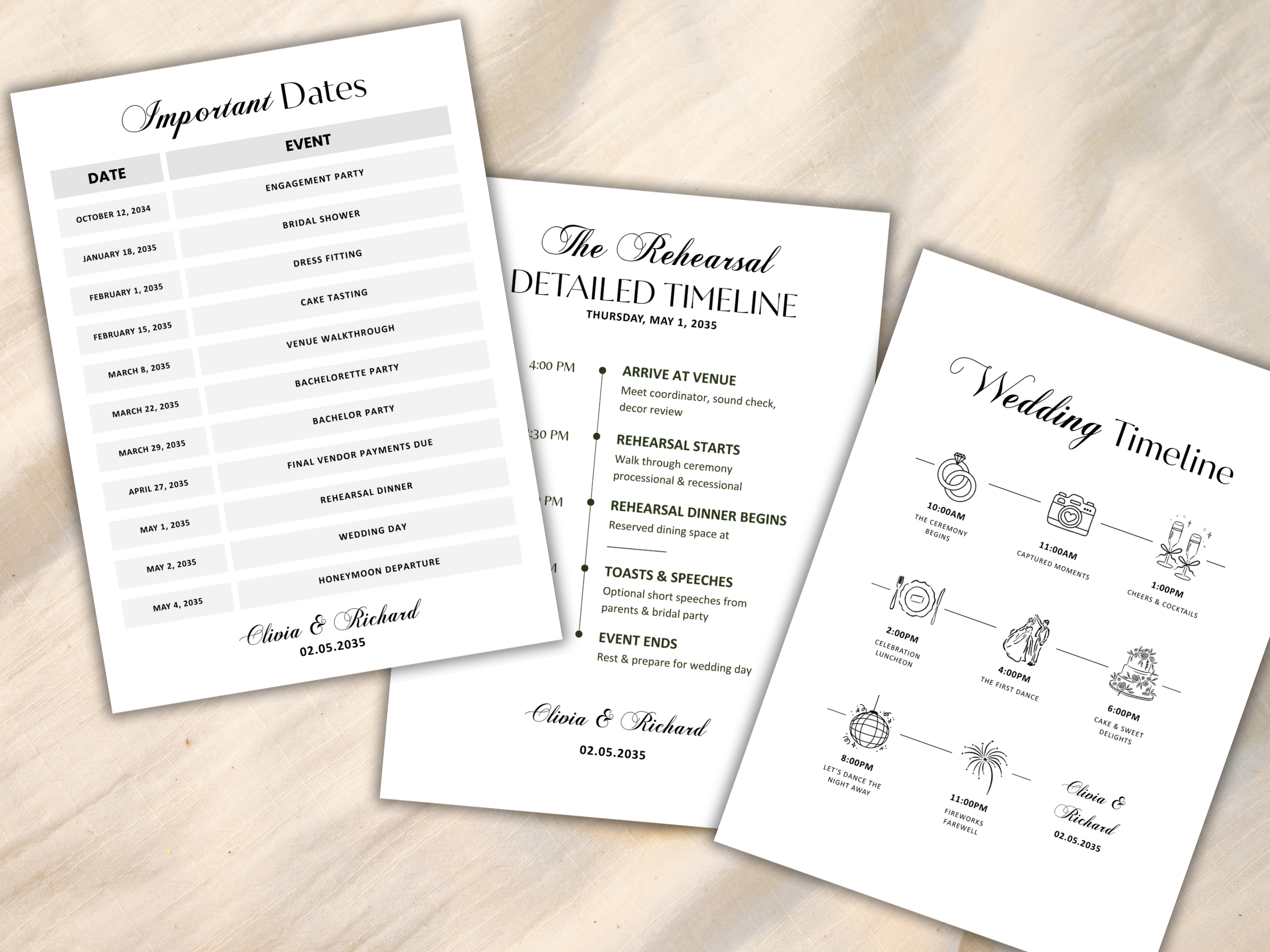 Digital Wedding Timeline Template - Image 3