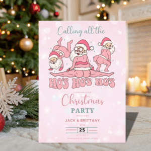 Christmas Funny Invitation – Ho Ho Hos Friendsmas Party