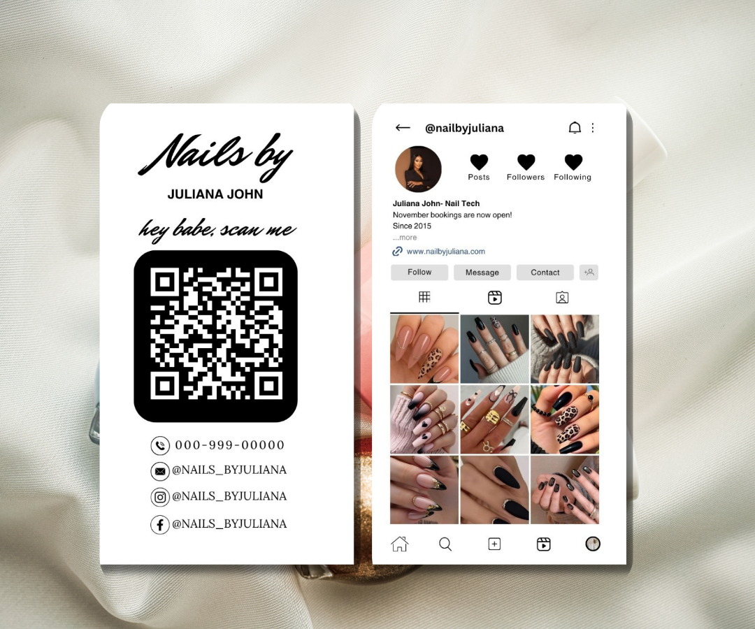 Editable Nails Business Card Template - Image 3