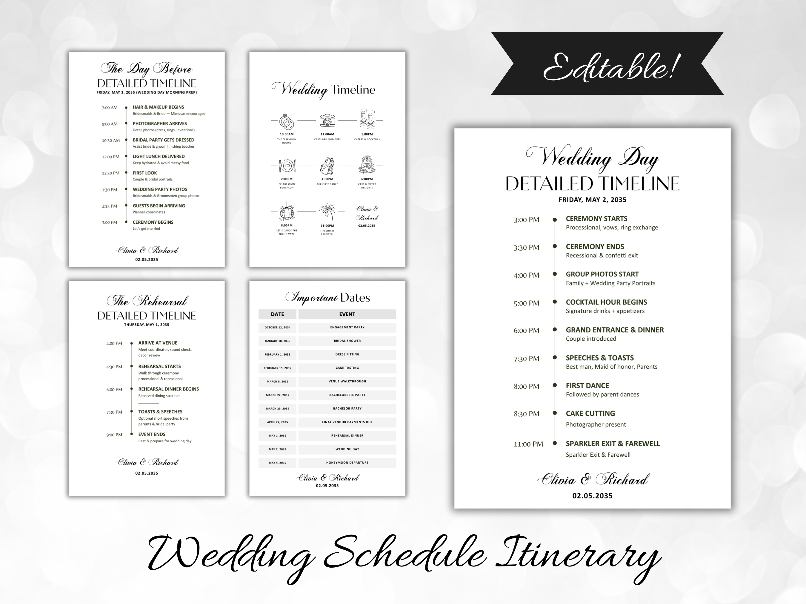 Digital Wedding Timeline Template - Image 2