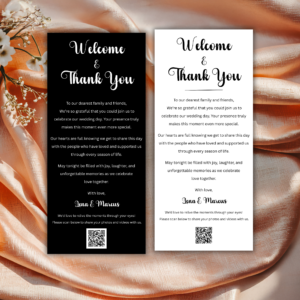 Wedding Thank You Card with QR Code