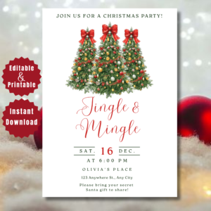 Jingle & Mingle Holiday Invitation