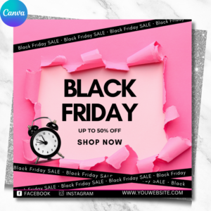 Black Friday Flyer Template | Pink Friday
