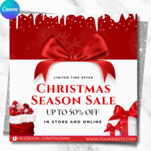 Editable Christmas Sale Flyer | Holiday Beauty Appointment